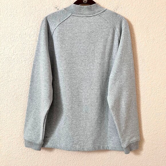 Public Rec Size M Men Gray Pima Cotton Cozy Comfort Preppy Golf 1/4 Zip Sweater - Picture 3 of 9